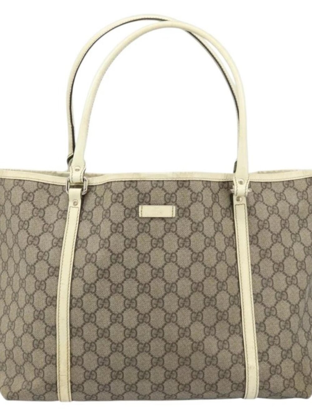 GUCCI GG Supreme Tote Bag PVC Beige Gold 197953 Auth ka2787 - Picture 2 of 15